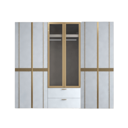 ชุดห้องนอน 6 ฟุต WISDOM DESIGN FURNITURE รุ่น RACHEL80/160 สีขาว/ครีม_4